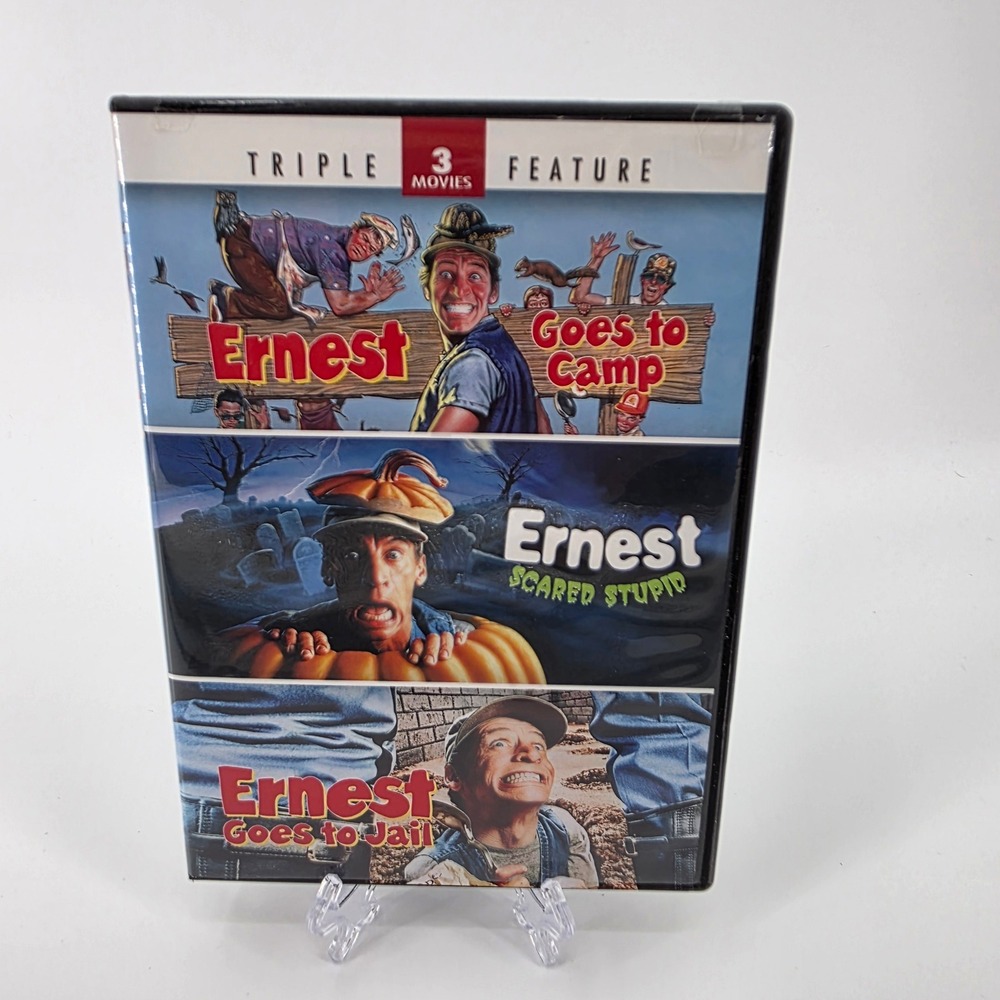 Ernest Triple Feature DVD Goes to Camp Scared Stupid Goes to Jail Jim Varney '11